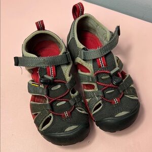 Keen Kids Gray and Red Sport Sandals